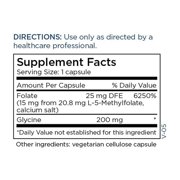 Metabolic Maintenance L-Methylfolate 15 mg - Supports a Healthy Mindset - Active Folate for Methylation Support & Biochemical Reactions - Highly Bioavailable - 60 Servings - 60 Capsules