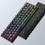 Mechanical Wired Mechanical Keyboard 61 Keys Hot-Swap Gaming Keyboard with Adjustable LED Lights Magnetic Shaft Keyboard for Computer/PC/Laptop