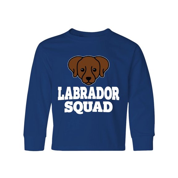 Inktastic Dog Chocolate Labrador Squad Long Sleeve Youth T-Shirt