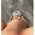 thumbnail image 2 of solitaire jewels 2CT Pear Moissanite Halo Engagement Ring For Women, 14K Rose Gold, 2 of 6