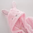 thumbnail image 4 of LYMAYTER ‌Toddler Flannel Robe Kids Animal Theme Hooded Bathrobe Boys Girls‌ Soft Coral Fleece 1-7 Years, 4 of 7