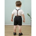 thumbnail image 5 of CARETOO Boy Clothes Suits Toddler Dress Shirt Trousers Shorts Bowtie Formal Cotton Fabric Outfits, 5 of 8