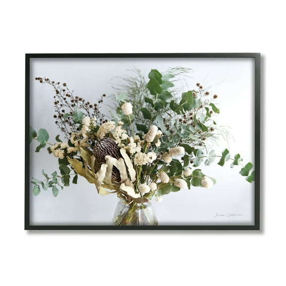 Stupell Industries Wild Foliage Bouquet Forest Plant Arrangement Photography Black Framed Art Print Wall Art, 11x14, by Elise Catterall