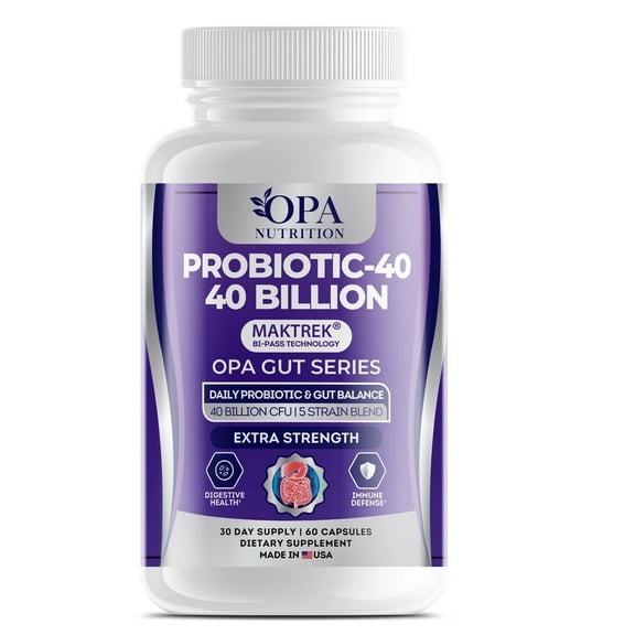 OPA Gut Probiotic 40 Billion CFU Daily Digestive Balance – 60ct