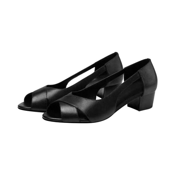 Amzcrzy Zapatos de mujer,Zapatos de mujer,Zapatillas de mujer, Sandalias de mujer, zapatos de vestir, sandalias de verano, tacón de bloque, tacón bajo, punta abierta, sandalias casuales elegantes San