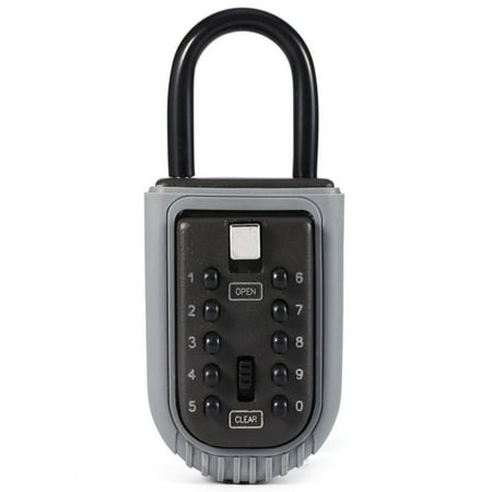 Spare Key Lockbox, Password Lock Key Storage Safe Box, Outdoor Storage Box with 10-Digit Password Combination Lock, For Home/Office Security Lockbox for Guests, Tenants, Realtors, (Best Lockbox For Realtors)