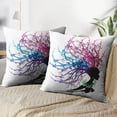 thumbnail image 3 of LALILO Throw Pillow Covers African Woman African Hair Head Art Cushion Cover 18" x 18", 2 Pack, 3 of 6