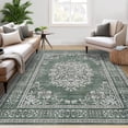 thumbnail image 6 of Large Washable Rug 5x7 FT - Geometric Non-Slip Indoor Carpet, 6 of 14