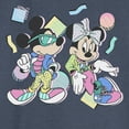 thumbnail image 2 of Junior's Mickey & Friends 80s Minnie and Mickey Mouse Sweatshirt Blue Heather 2X Large, 2 of 4