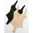 thumbnail image 3 of VASLANDA 2 Packs Shapewear for Women Tummy Control Thong Bodysuit Open Bust Body Shaper, 3 of 8