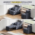 thumbnail image 6 of 4-in-1 Convertible Sofa Bed with Recliner Functionality, Adjustable Headrest, and Ottoman - Perfect for Small Spaces, 6 of 8