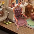 thumbnail image 6 of Rushawy 1/12 DIY Scene Dollhouse Chair for Dolls House Furniture Brown, 6 of 9