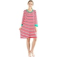 thumbnail image 1 of Elowel Womens Christmas Red and White Nightgwon Size XXL, 1 of 1