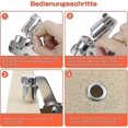 thumbnail image 5 of Alicates para ojales, juego de perforadores de ojales profesionales con 100 piezas (interior de 10 mm) de ojales de metal para cuero, tela, lona, ​​​​cincel de cortina de PVC, 5 of 5
