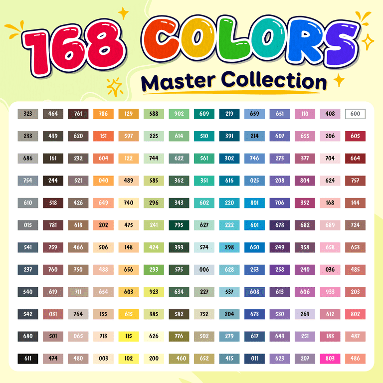 COORIART 168 Colors Acrylic Paint Markers Set, Soft Brush Tip Pens