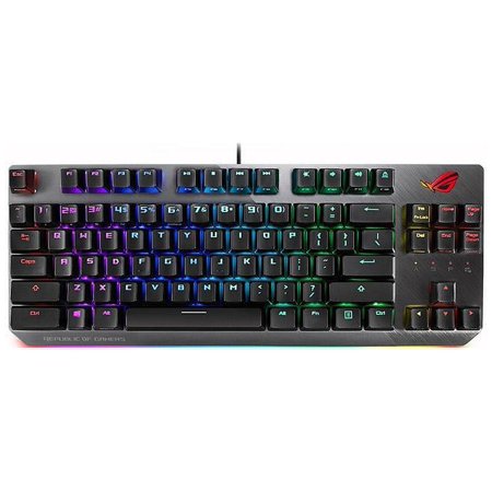 UPC: 0192876464496 | ASUS RGB Mechanical Gaming Keyboard – ROG Strix Scope TKL | Cherry MX Red Switches | 2X Wider Ctrl Key for FPS Precision | Gaming Keyboard for PC