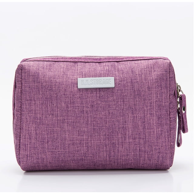 Bolsa de maquillaje grande, bolsa con cremallera, cosméticos de viaje para mujer, bolsa de lavado y sujeción