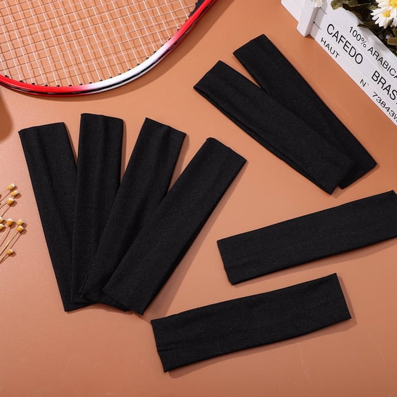 Niceauty Black Athletic Headband Moisture Wicking and Stretchy for Hairdressing 8Pcs