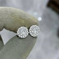 thumbnail image 2 of 2Ct Round Cut Lab Created Diamond Women's Stud Earrings 14K White Gold Plated, 2 of 5