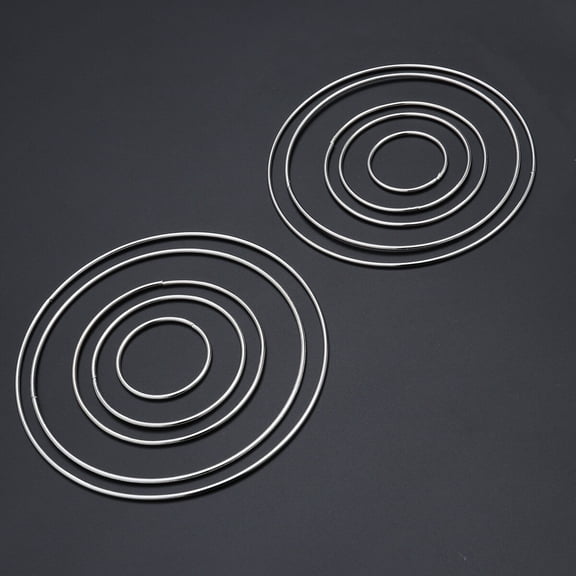 Alasum 10Pcs Metal Rings for Crafts 35mm to 190mm in Diameter Simple Style DIY Material