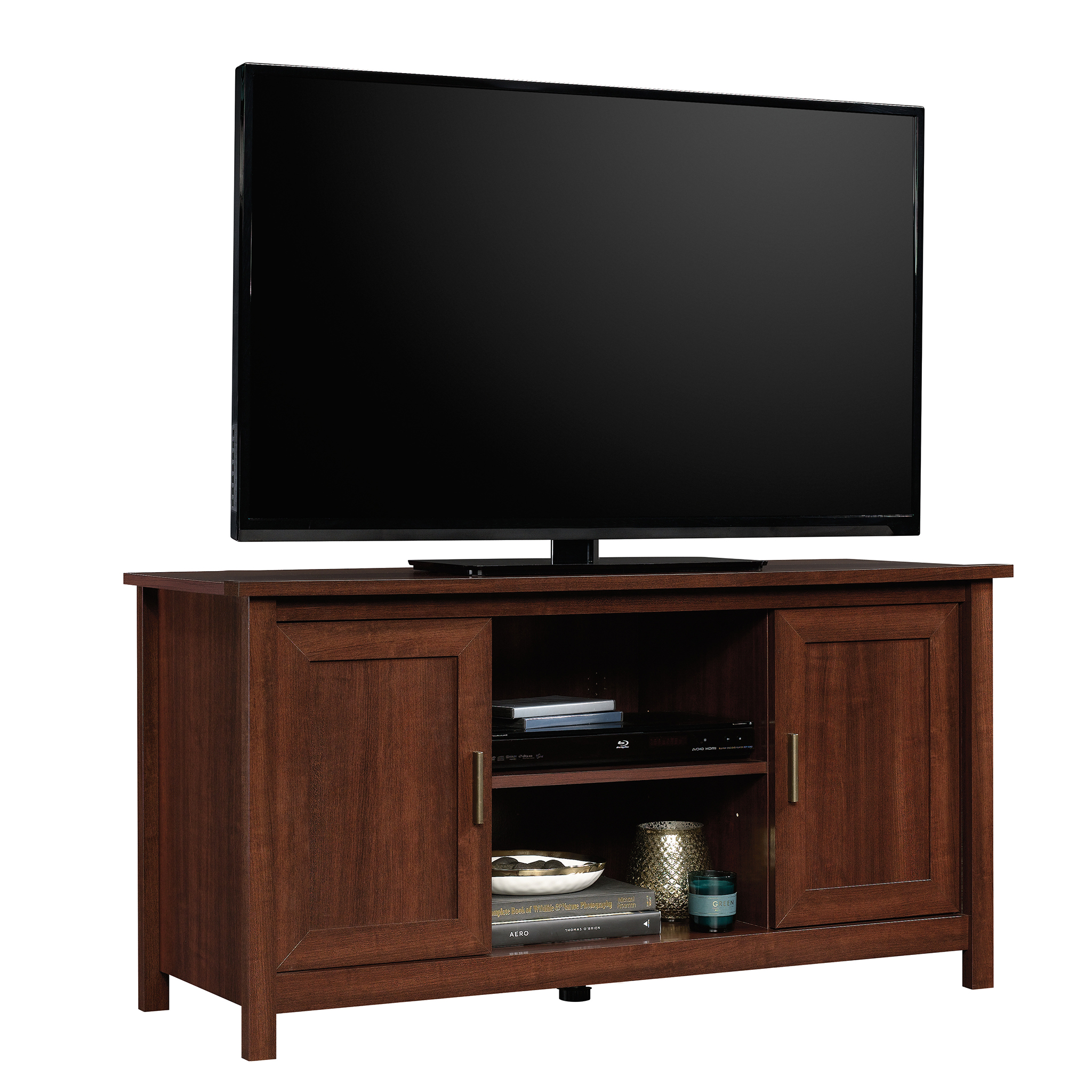 Sauder Brookland TV Stand for TVs up to 47", Select Cherry Finish