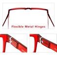 thumbnail image 5 of Reading Glasses Retangular Trendy Bold Thick Design Lightweighted Spring Metal Hinge Anti-Slip Temples, 5 of 6