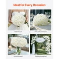 thumbnail image 6 of KFFKFF 65 pcs White Artificial Silk Flowers, Realistic Faux Hydrangea with Stems for DIY Wedding Bouquets, Home Decor, Party Centerpieces, and Table Arrangements, 6 of 9