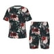 thumbnail image 1 of Balery Watercolor Floral Conjunto de Pijama Infantil de Manga Corta con Estampado – Ropa de Dormir de Algodón Suave-Small, 1 of 6