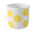 thumbnail image 4 of Decorative Flower Pots with Daisy Pattern for Home Decor - Indoor and Outdoor Plant Pot for Living Room, Garden, or Patio Decor - Planter for Office, Kitchen Counter, or Side Table - 6", White & Gold, 4 of 12