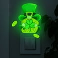 thumbnail image 2 of 3 Sheets St. Patrick’s Day Wall Stickers, Removable Luminous Glowing Shamrock Gnome Wall Decals Light Switch Decor for Bedroom Wall Decor,Play Room,Wall Decorations,Living Room Office Decoration, 2 of 9