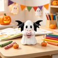 thumbnail image 3 of Halloween White Ghost Figurine,Cute Halloween Decorations Statue for Home Desk Living Room Bedroom Office and Holiday Party Desktop Ornament, 3 of 6