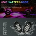 thumbnail image 2 of Lampe Automobile, Atv Utv App Bt Led Étanche App 8 Pcs Led Tout-Terrain avec Fonction de Réglage Étanche Fonction Synchronisation Route Bt Lampe Auto Étanche Suv Off Suv Atv Dazzduo, 2 of 7