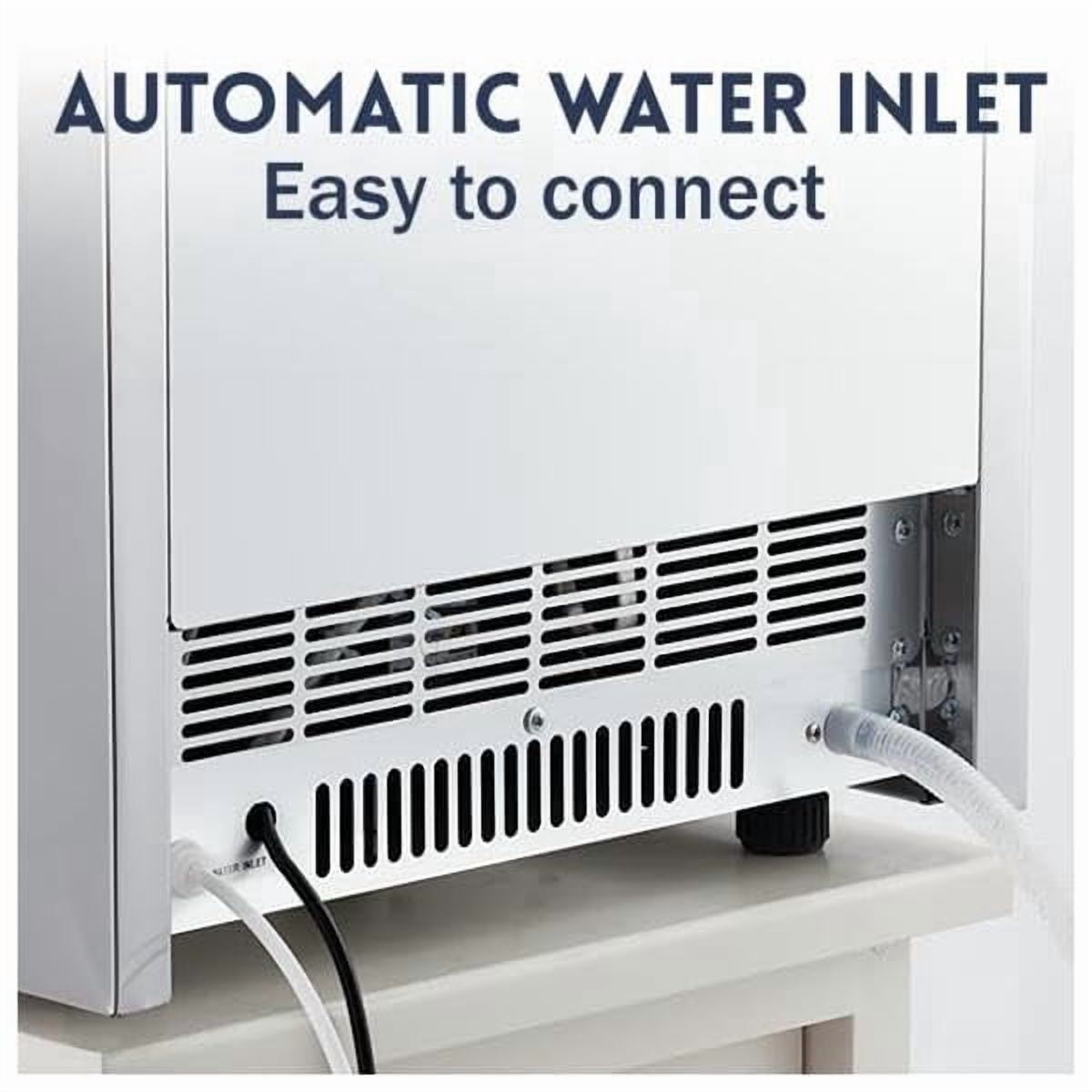 Commercial Ice Maker Machine - 120lbs/24H, 33lbs Storage, Stainless Steel Under Counter, Self Cleaning, Water Filter & Scoops - Ideal for Home, Office, Restaurant, Bar