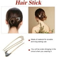 thumbnail image 3 of LAICAIW 2 Pcs Épingles à Cheveux en Forme de U, Baguettes à Cheveux Rétro en Alliage, Fourchettes à Cheveux en Forme de U pour Femmes Filles, 3 of 7