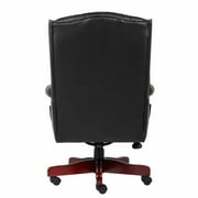 Boss Office Products كرسي مكتب تقليدي Wingback ، أسود