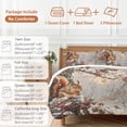 thumbnail image 6 of Christmas Squirrel Bedding Duvet Cover Set Full Size 4 Pieces Holly Berry Forest Snowscape Bedding Set with Zipper Closure, 1 Comforter Cover 86x86 Inches 1 Flat Sheet & 2 Pillow Cases, 6 of 7
