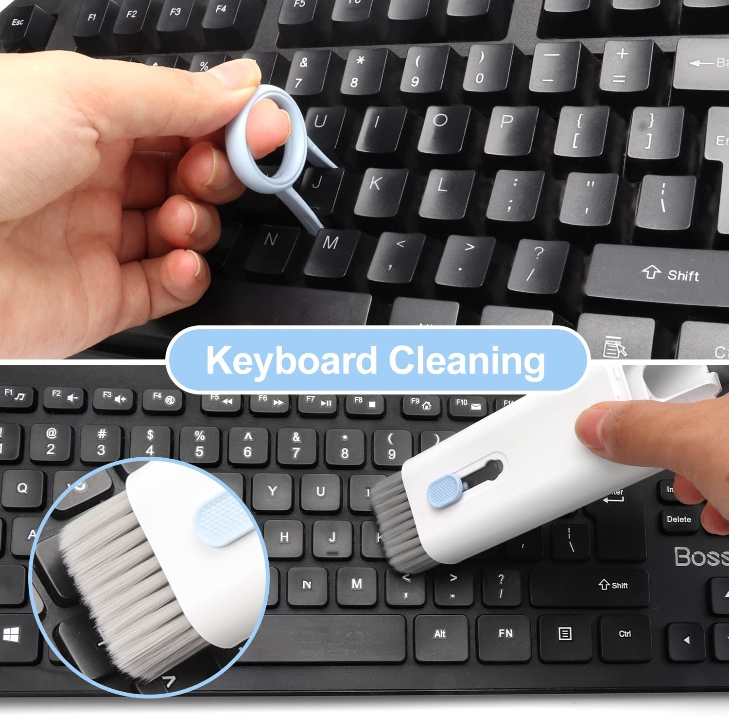 7in1 Computer Keyboard Cleaner Brush Kit Earphone Cleaning Pen Headset  Keycap D6