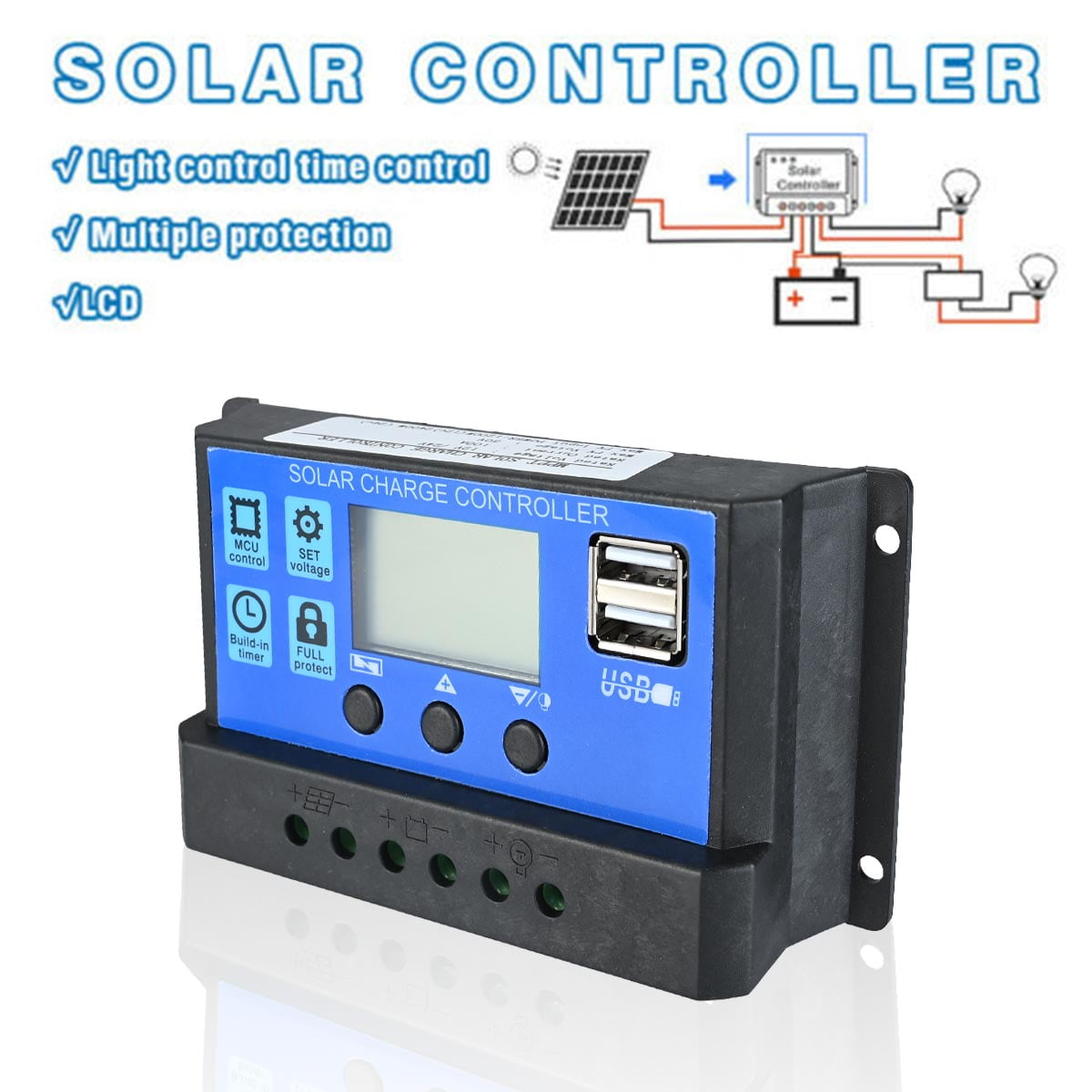 Xomzema Complete Solar Panel Kit for Outdoor Car RVs Ships Car batteries Computers Electric fans, 200W Solar Panel Kit 50A Controller 110V 6000W Power Inverter