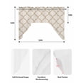 thumbnail image 5 of Beige Moroccan Swag Valances for Windows, Small Curtains Drapes, Morocco Geometric Quatrefoil Lattice Kitchen Window Curtains Over Sink Window Treatment Valance for Bedroom/Bathroom 56"x36", 5 of 5