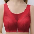 thumbnail image 2 of Swuxness Women's Full Cup Push Up Bra, Womens Bras, Women Solid Color Wide Straps Sagging Support Comfortable Lightweight Bra Red, 42/95AB, 2 of 5