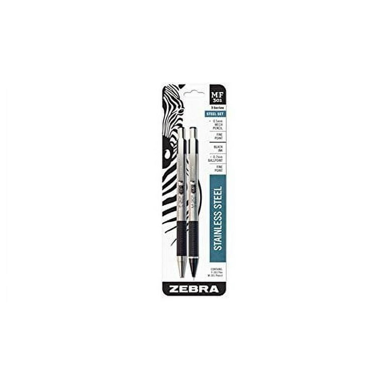 Zebra M/F-301 Set Penna E Matita Meccanica Originale - Punta Fine, 2 Pezzi - Design Leggero E Retrattile - 5