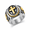 Silver Gold, variant on Praying Hands Cross Ring for Men, Vintage Stainless Steel Signet Ring