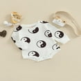 thumbnail image 2 of PENGXIANG Bébé Fille Garçon Sweat-Shirt Col Rond Pull Imprimé Yin Yang Pull Oversize Automne Hiver Tenue, 2 of 6