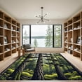 thumbnail image 2 of ODIKA 8'x10' Machine Washable Non-Slip Area Rug, Graphic Dark Green High Traffic Rug, Green, 953925, 2 of 7