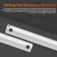 thumbnail image 2 of Ventilador de techo Downrod Nianzcy, 30 cm, blanco, 1 pulgada OD, 2 of 7