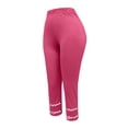 thumbnail image 6 of SAWOBUUN Womens Capri Leggings High Waisted Stretchy Cropped Pants Cutout Ankle Summer Casual Skinny Trousers, 6 of 9
