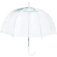 thumbnail image 1 of Parapluie - Dôme Transparent Extra Grand Grand Parapluie Transparent - Résistant au Vent (Transparent, Blanc), 1 of 4