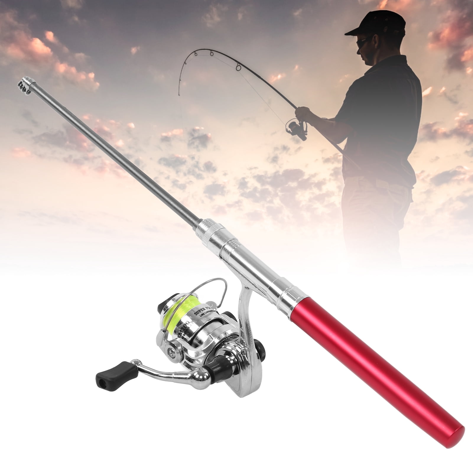 Laiyou - Mini Canne À Pêche De Poche En Forme De Stylo