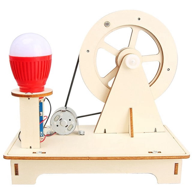 Kit de Generador de Manivela DIY para Estudiantes de y Tecnología, Paquete de Materiales de Bricolaje Hechos A Mano para Niños, Kit Experimental.