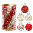 thumbnail image 2 of 25 Pcs Christmas Ball Ornaments Set, 2.36'' Shatterproof Xmas Tree hanging Balls Ornaments, Clear Ball Ornaments for Christmas Tree, Holiday Decorations, Red & Gold, 2 of 8